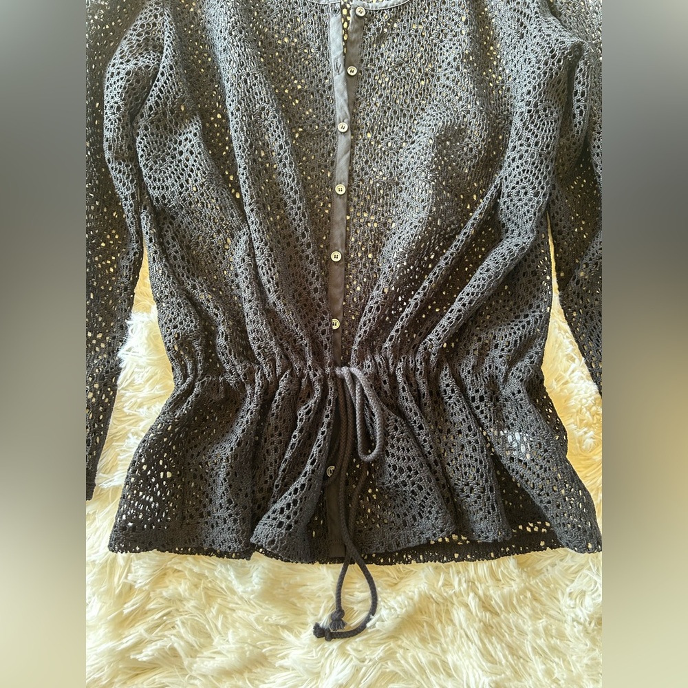 MICHAEL Michael Kors | Black Mesh Top - Picture 2 of 6